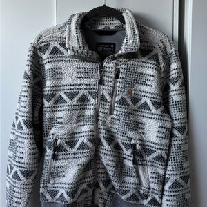 Carhartt Black and White Fleece Jacket